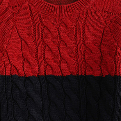 Knitted Crew Neck Pullover - بلوفر محبوك برقبة دائرية
