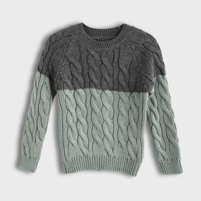 Knitted Crew Neck Pullover - بلوفر محبوك برقبة دائرية