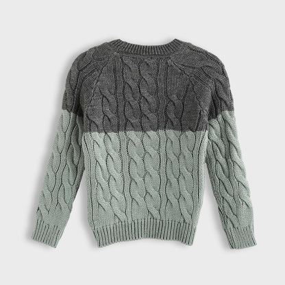 Knitted Crew Neck Pullover - بلوفر محبوك برقبة دائرية