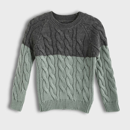 Knitted Crew Neck Pullover - بلوفر محبوك برقبة دائرية