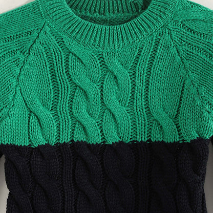 Bundle Of 3 Pullover Round Knitted Mini Neck