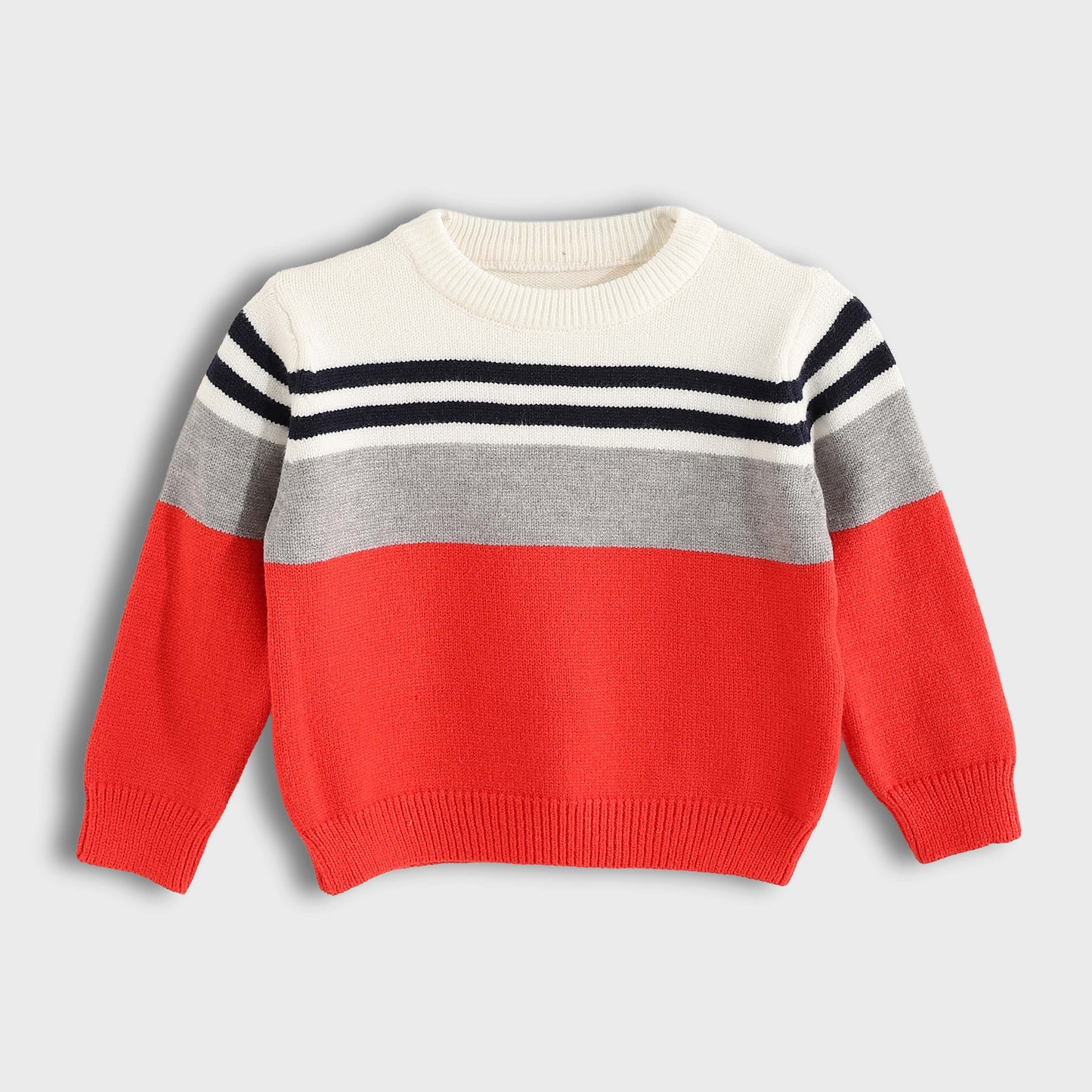 Striped Crew Neck Pullover - بلوفر مخطط برقبة دائرية