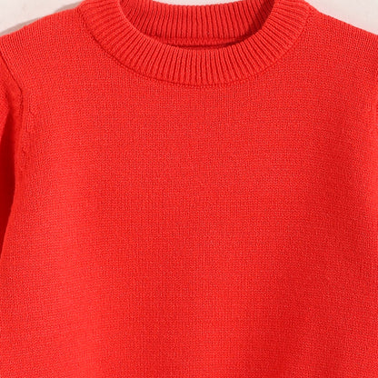 Round Neck Plain Pullover
