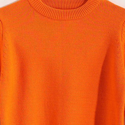 Round Neck Plain Pullover