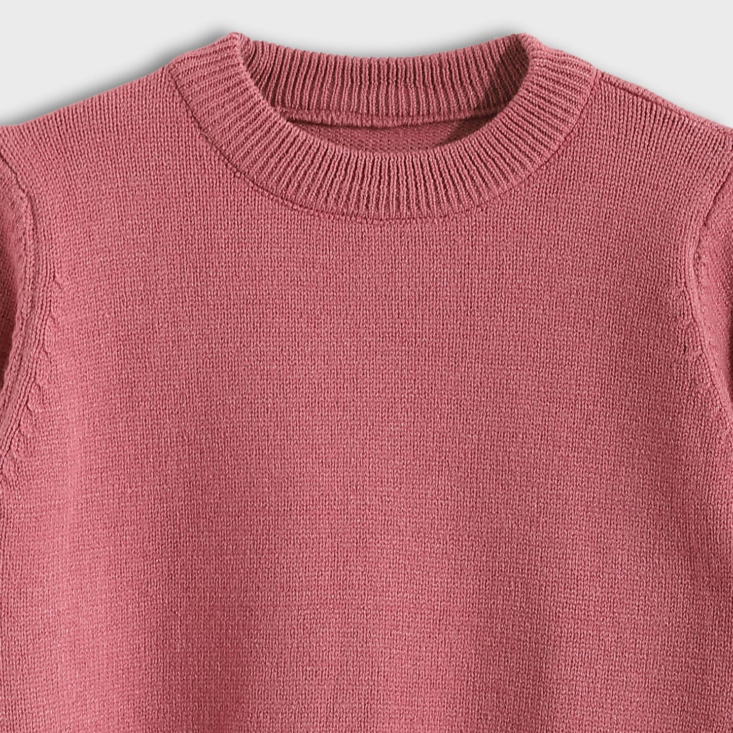 Round Neck Plain Pullover