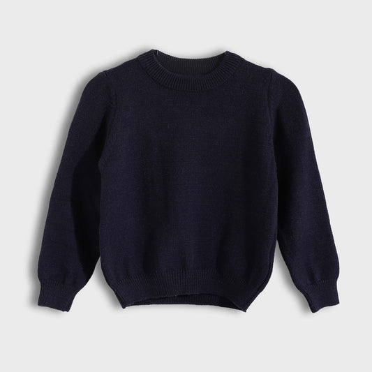 Round Neck Plain Pullover