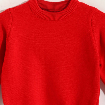 Round Neck Plain Pullover