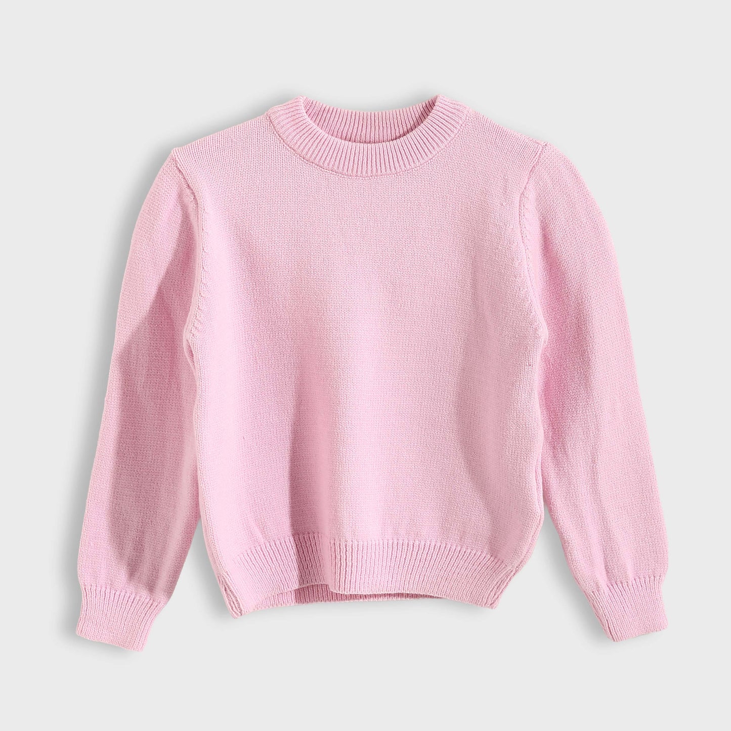 Round Neck Plain Pullover for Babies