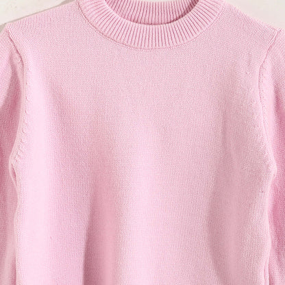 Round Neck Plain Pullover for Babies