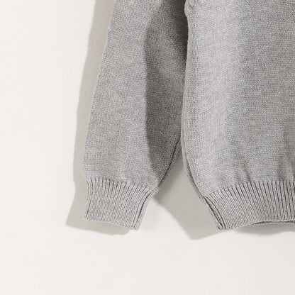 Round Neck Plain Pullover for Babies