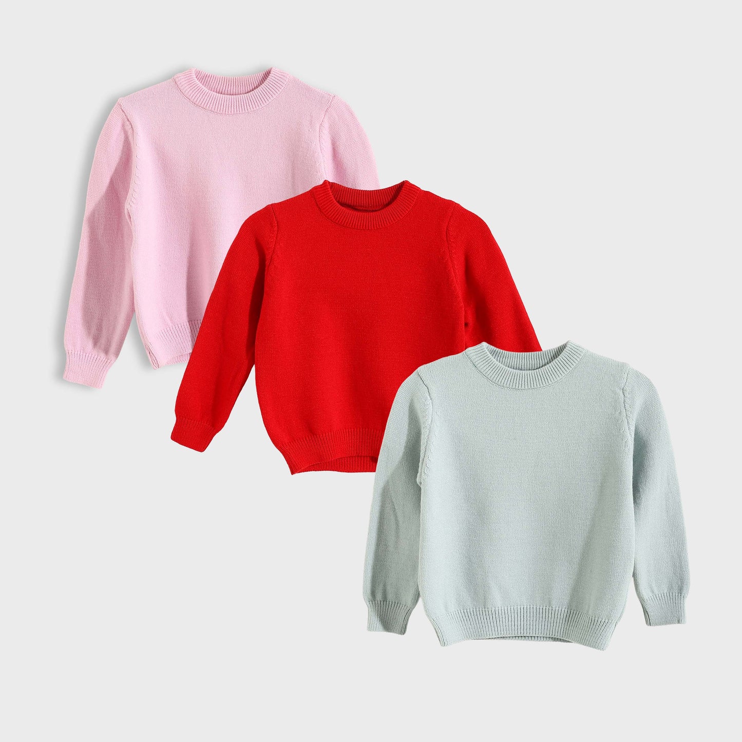 Bundle of 3 Solid Round Neck Pullover