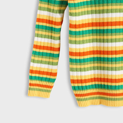 Round Neck Striped Pullover for Kids