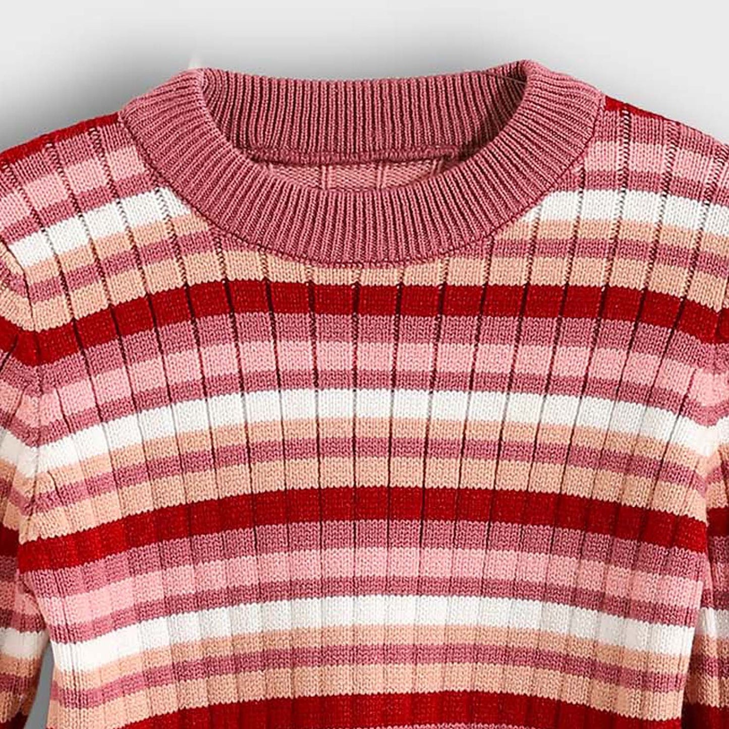 Bundle of 4 Round Neck Striped Pullovers