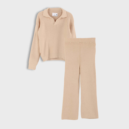 Girls Knitted Pullover & Pants Set