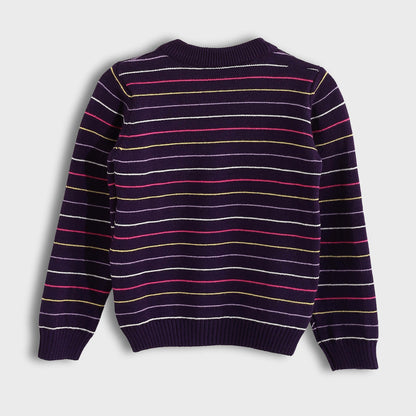 Baby Boys Round Neck Thin Strips Pullover