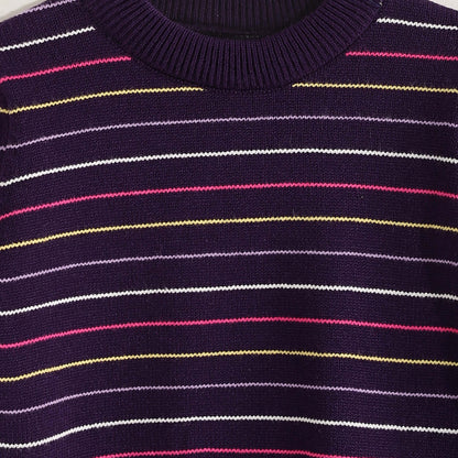 Baby Boys Round Neck Thin Strips Pullover