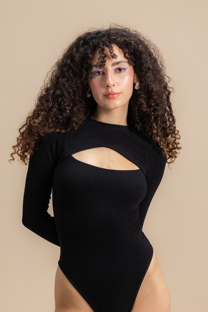 Central Chest Cut-Out Bodysuit