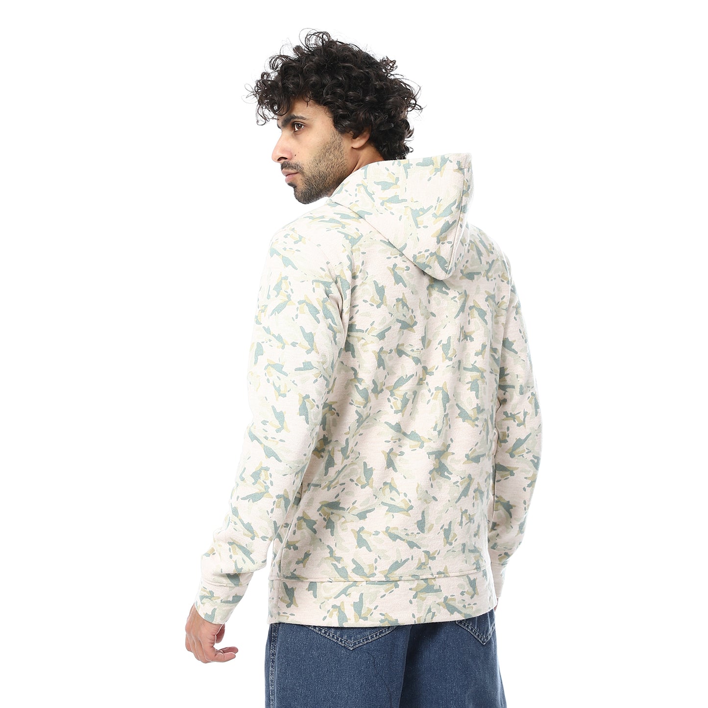 Printed Long Sleeve Hoodie