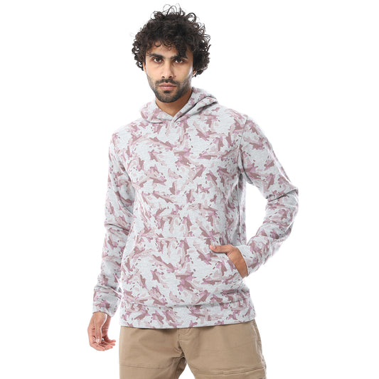 Printed Long Sleeve Hoodie