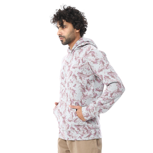 Printed Long Sleeve Hoodie