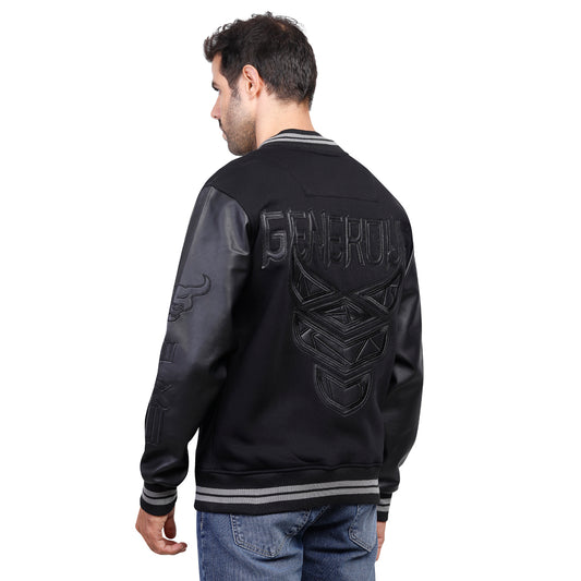 Baseball Leather Sleeve Jacket