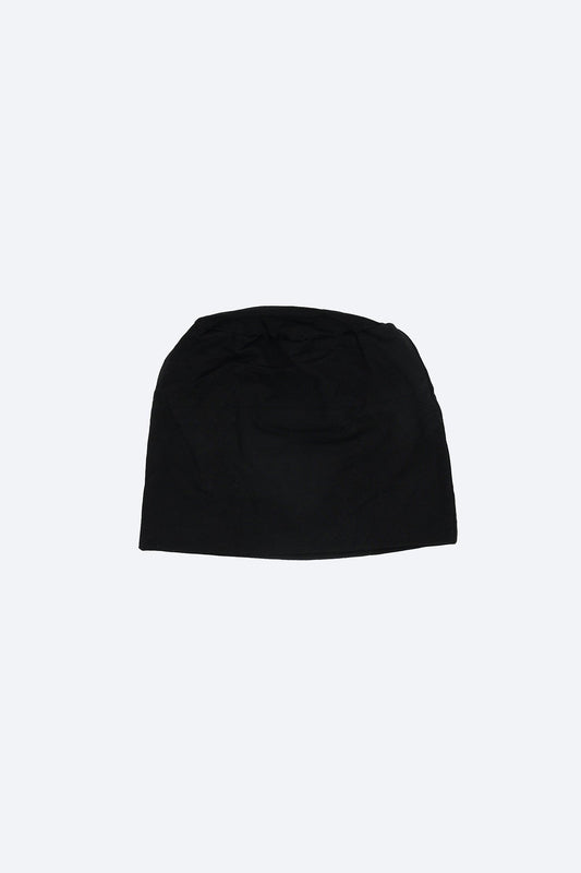 Black Slip-on Hijab Cap