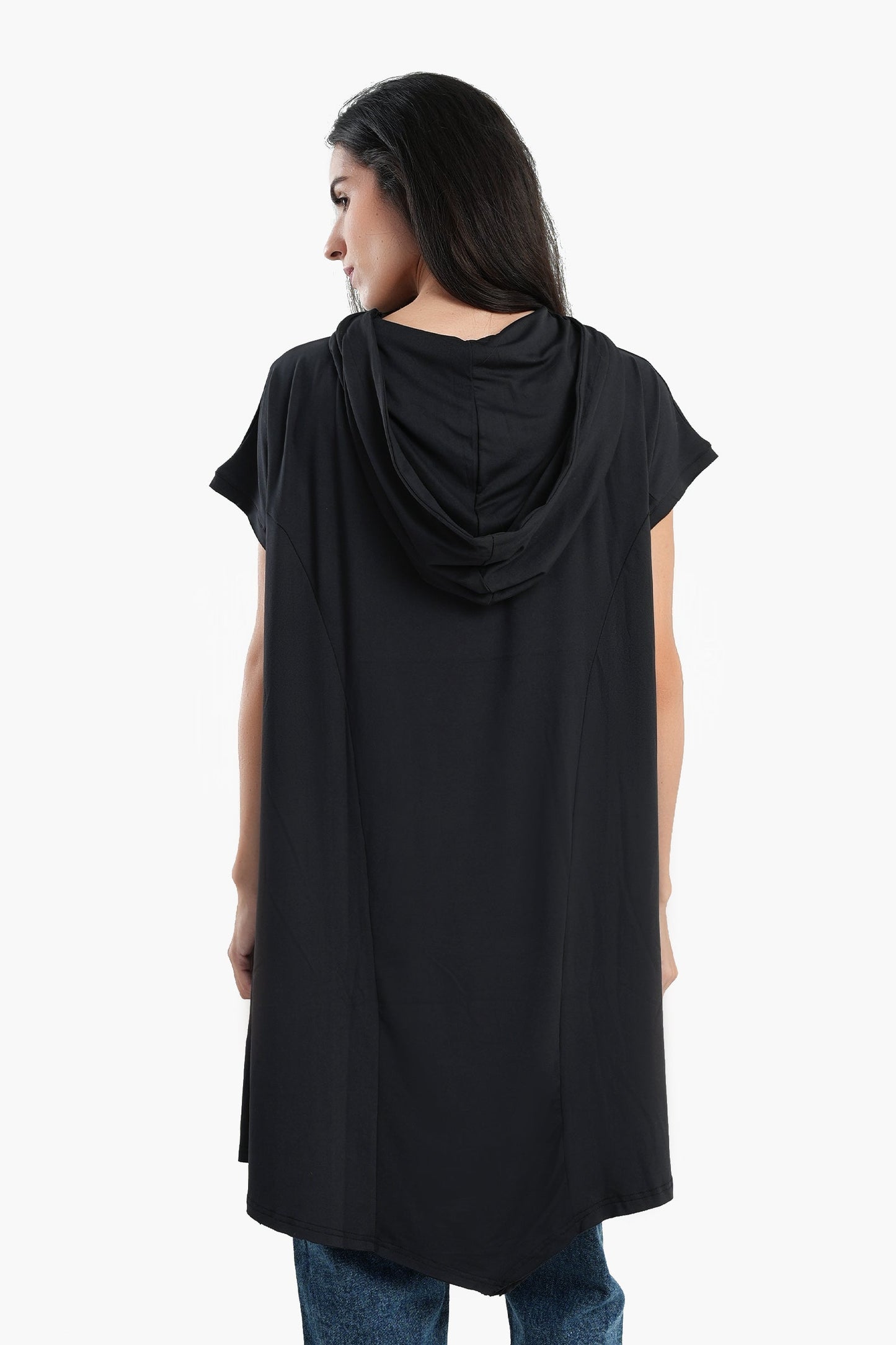 Summer Hooded Long Poncho Top