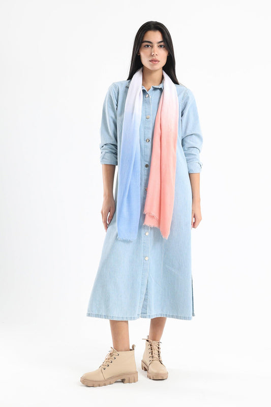 Denim Shirt Dress with Slits