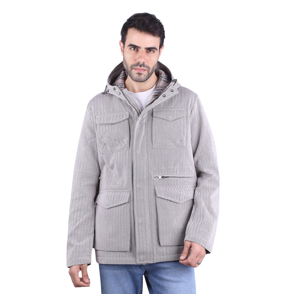 Side Pocket Hooded Jacket