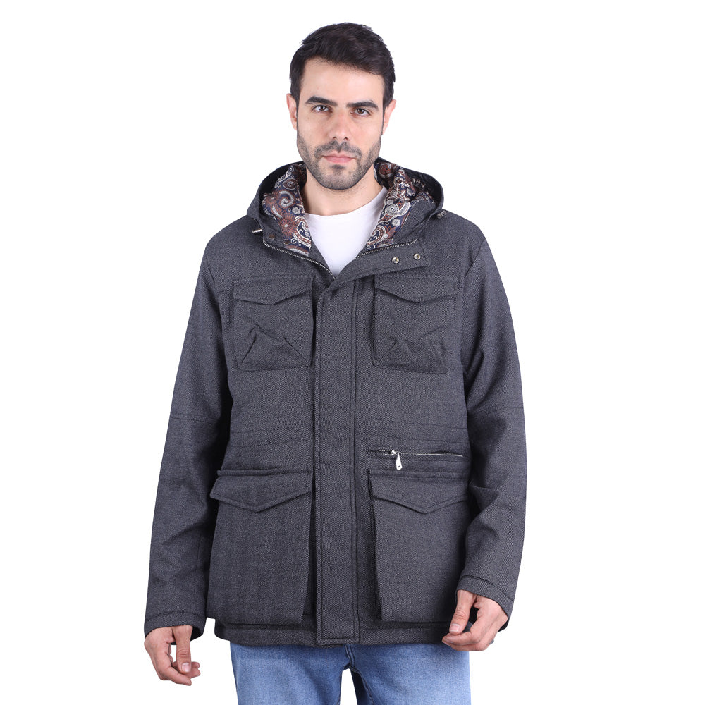 Side Pocket Hooded Jacket