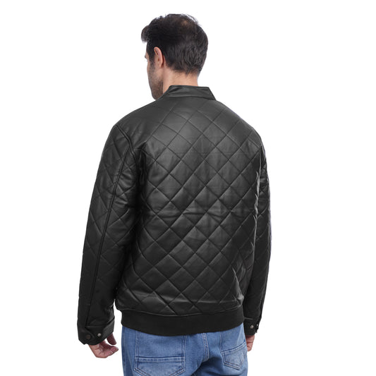 Stitched Leather Jacket