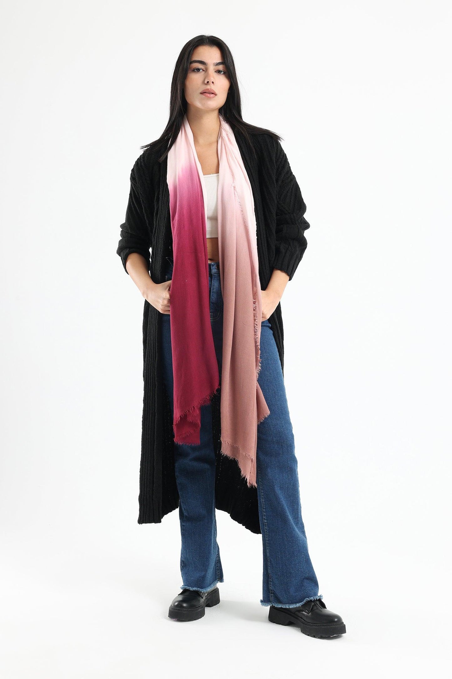 Coffee Colored Cotton Scarf