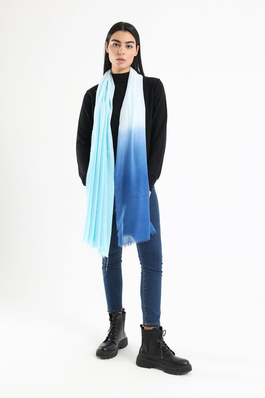 Blue Colored Cotton Scarf