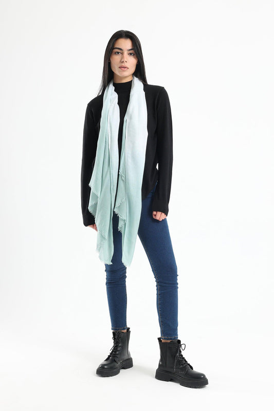 Aqua Colored Cotton Scarf