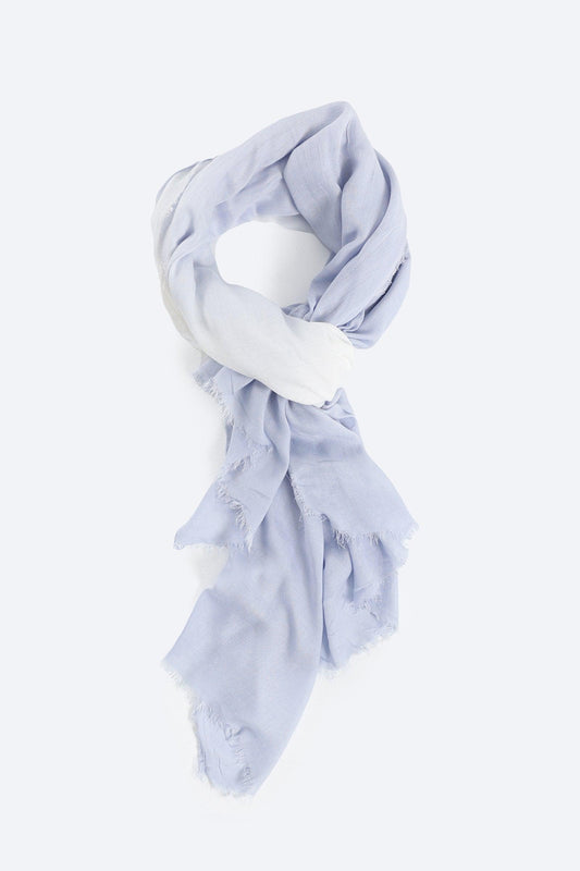 Pastel Light Blue Colored Cotton Scarf