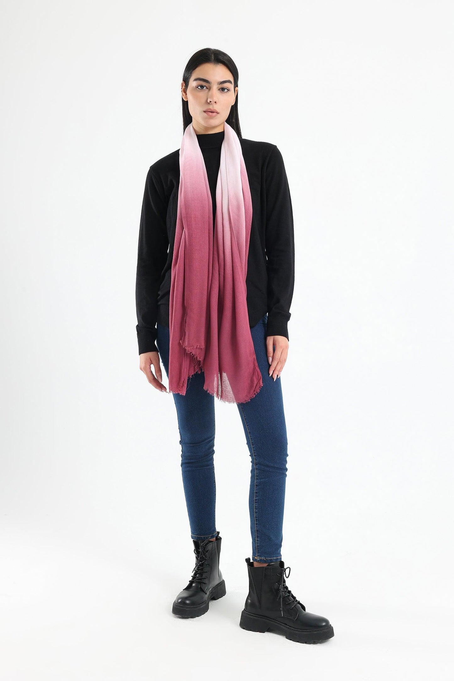 Wine Colored Cotton Scarf