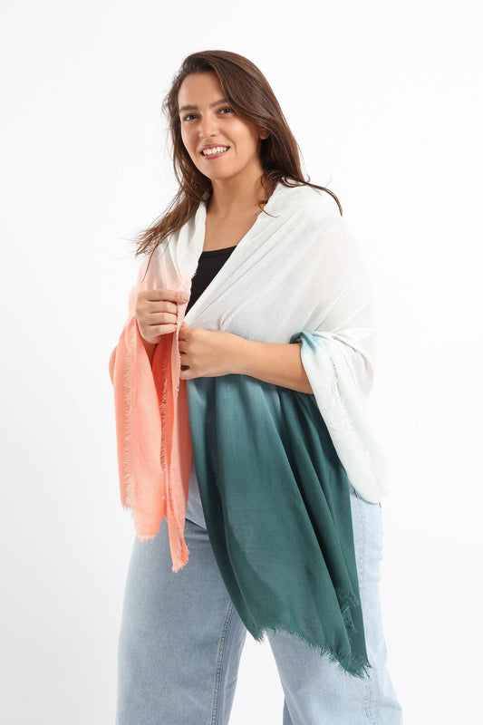 Orange Simon Colored Cotton Scarf