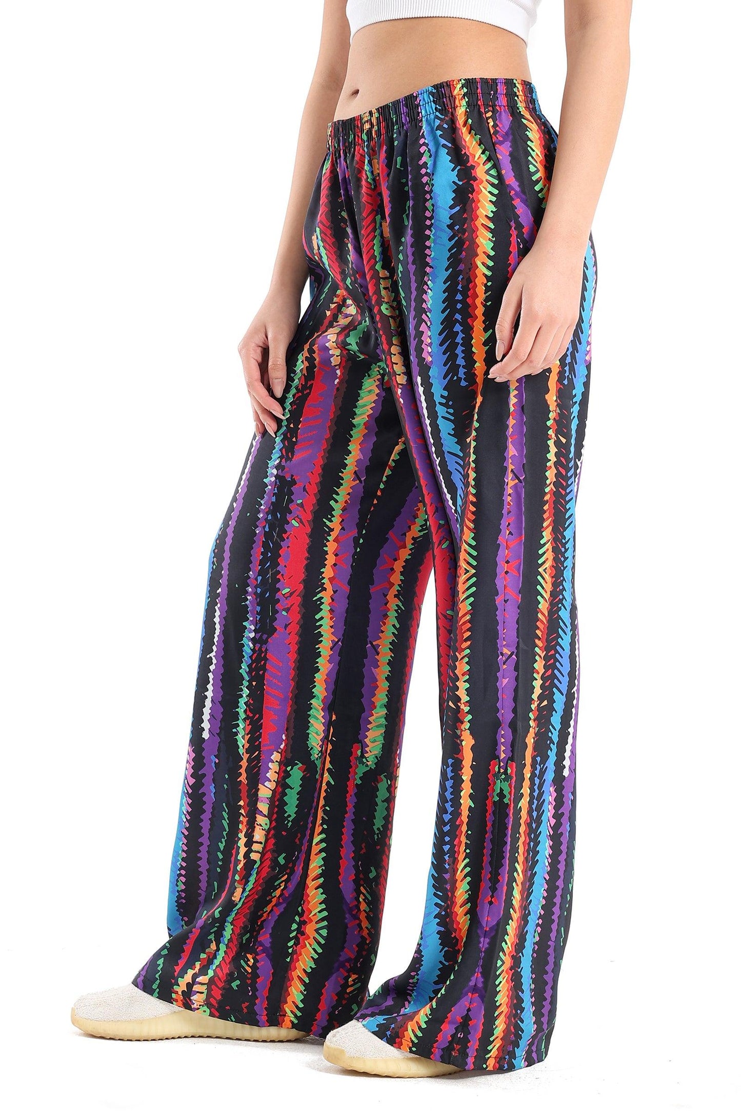 Satin Colored Wide Pants