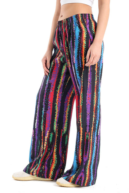 Satin Colored Wide Pants
