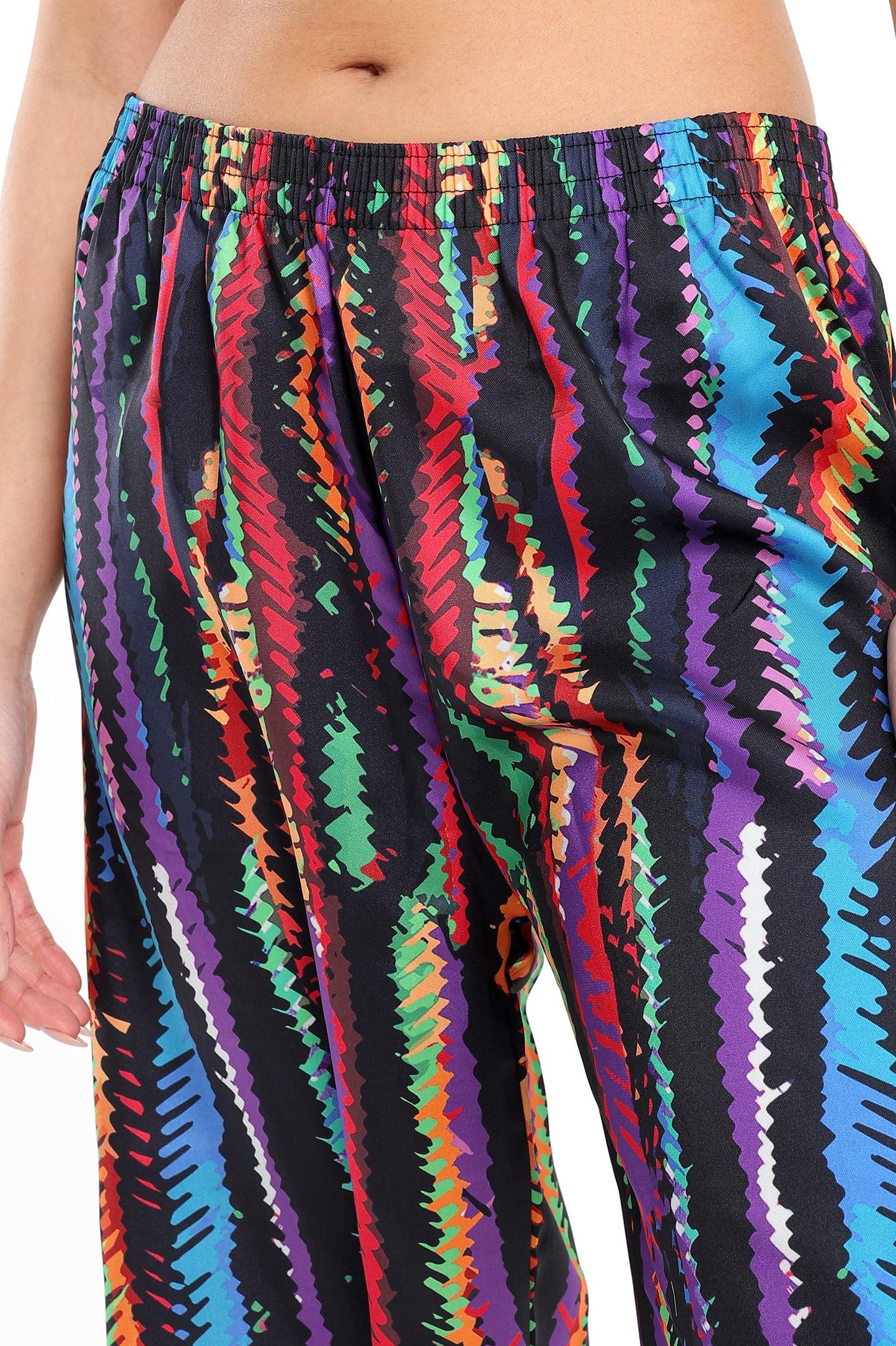 Satin Colored Wide Pants