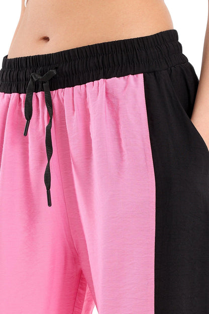 بنطلون ملون مع شقوق