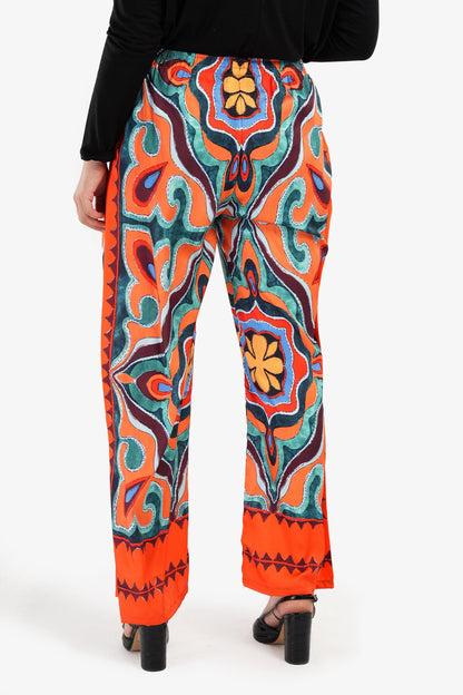 Satin Full Printed Pants