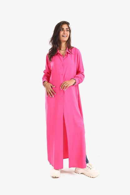 Round Hem Shirt Dress