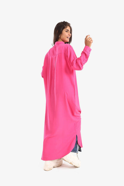 Round Hem Shirt Dress