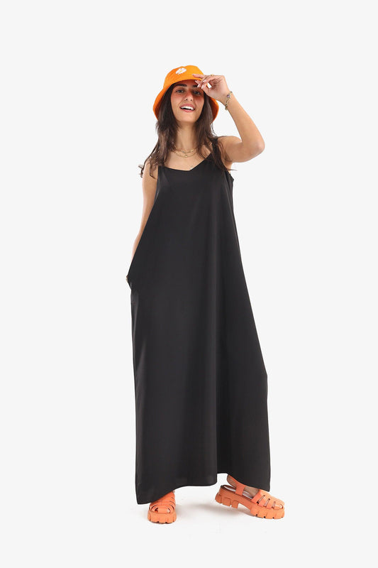 Sleeveless Loose Dress with Pockets