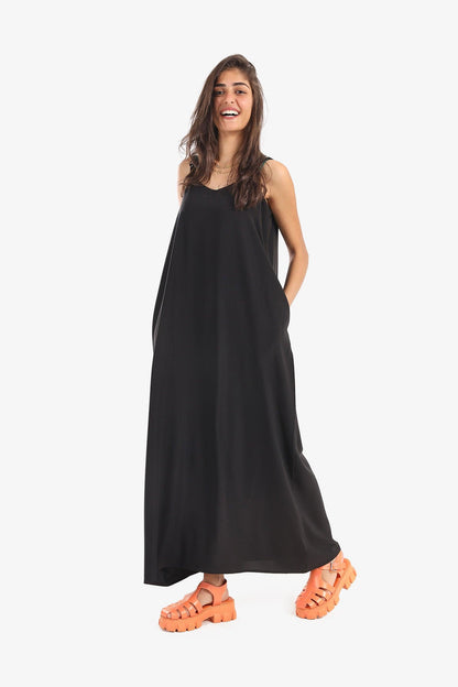 Sleeveless Loose Dress with Pockets
