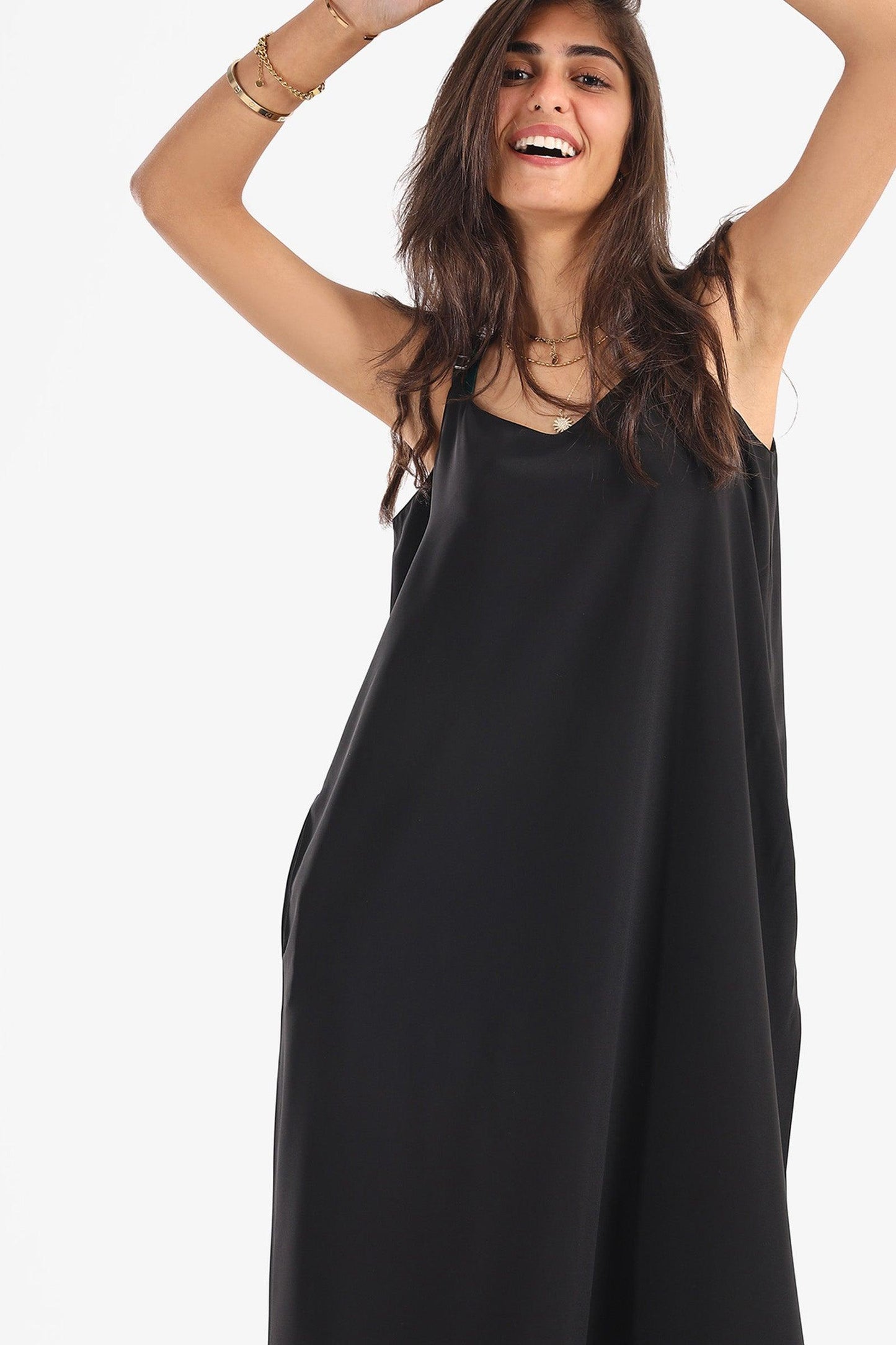 Sleeveless Loose Dress with Pockets