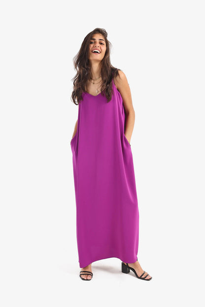Sleeveless Loose Dress with Pockets