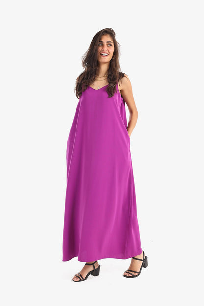 Sleeveless Loose Dress with Pockets
