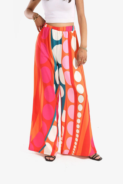 Vibrant Printed Voile Pants